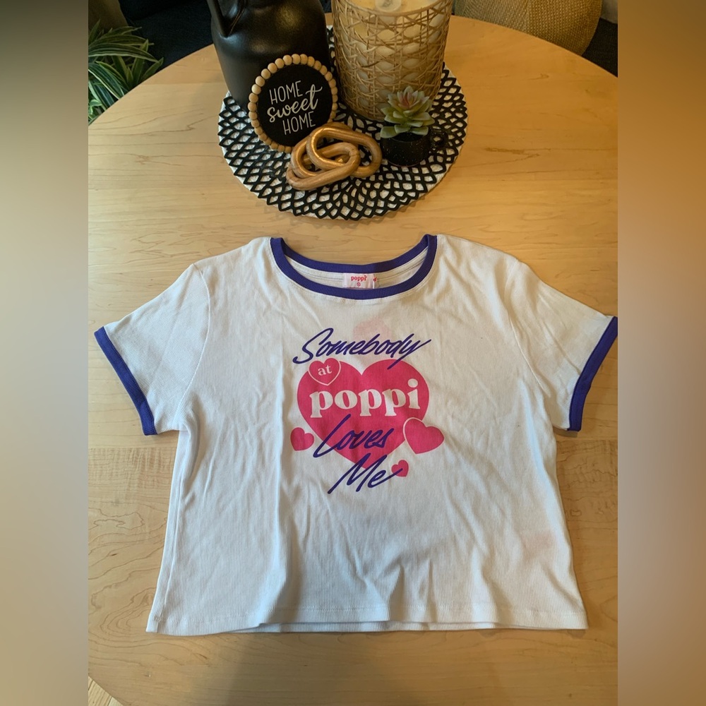 NWT Poppi short sleeve ribbed top, limited edition, size XL